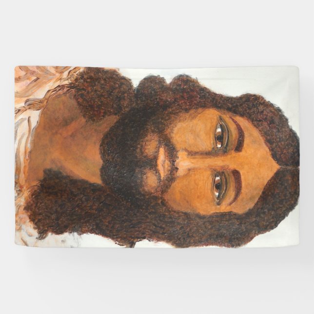 Banderoles carte d'impression de peinture originale de Jésus. (Horizontal)