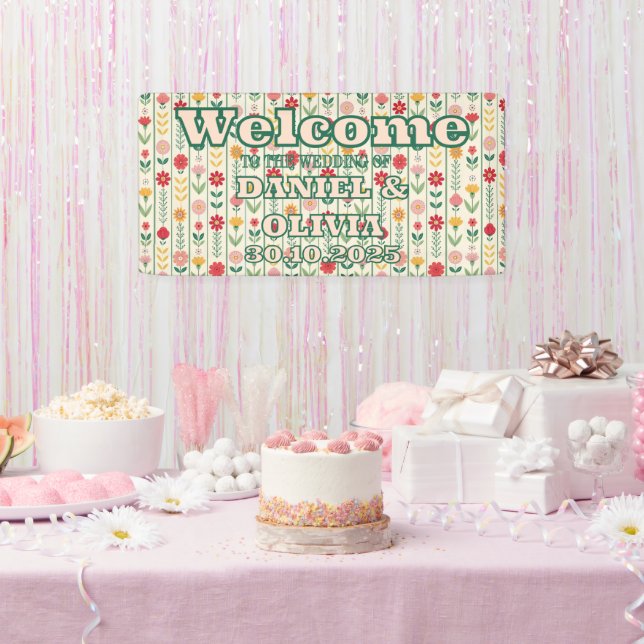 Banderoles Cartes de sièges de Fleur sauvage de printemps col (Fête)