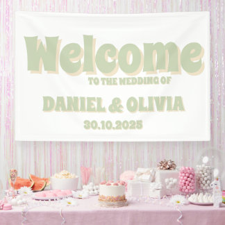 Banderoles Cartes de sièges Wavy Boho Super rétro