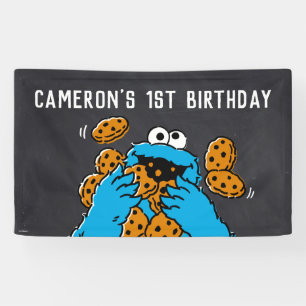 Banderoles Carton d'Anniversaire du Monstre-Cookies