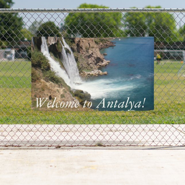 Banderoles Cascade turque Duden à Antalya (En situation)