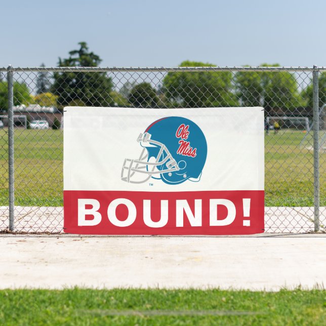 Banderoles Casque Ole Miss Football | Bleu clair (Insitu)