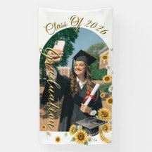 Casquette de fin d'études Tournesol Aquarelle Prom