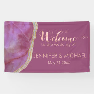 Banderoles Cassis chic agate romantique élégant