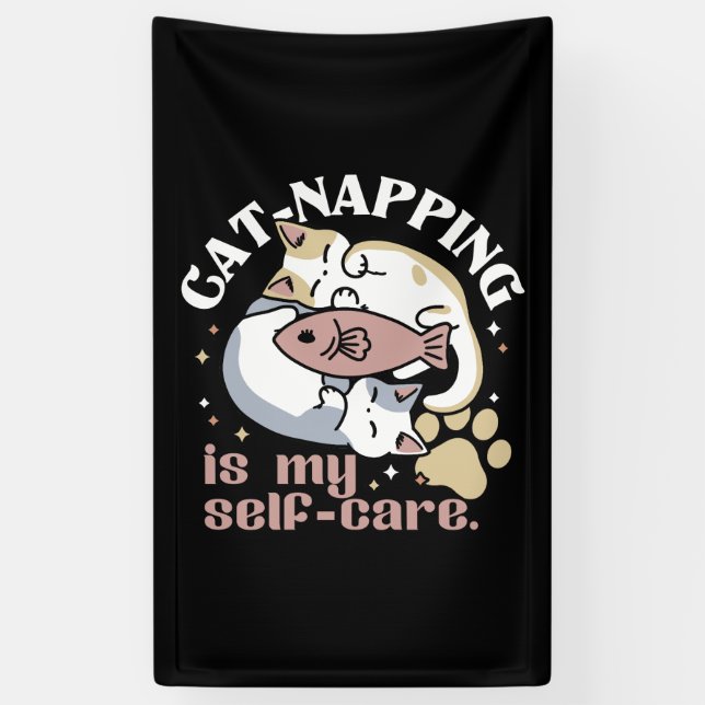 Banderoles Cat-Napping Est Mon Citation De Cat Mignonne D'Aut (Vertical)