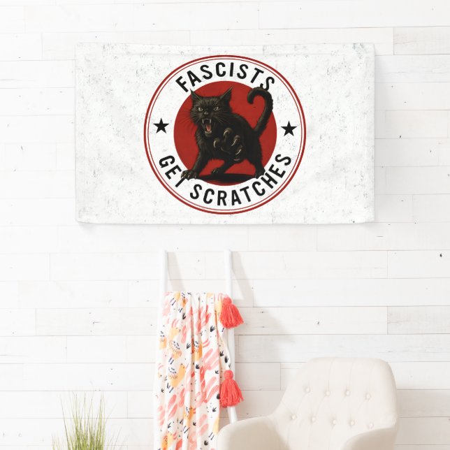 Banderoles Cats Against Fascists (En situation)