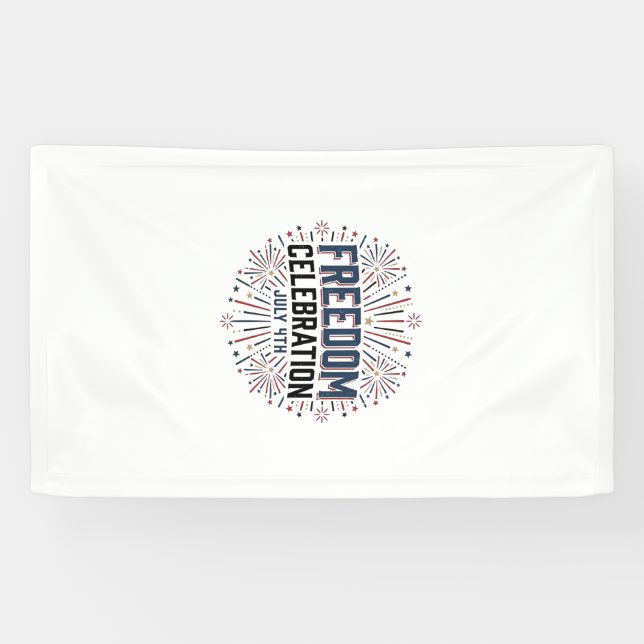 Banderoles Célébration de la liberté 4 juillet conception de  (Horizontal)