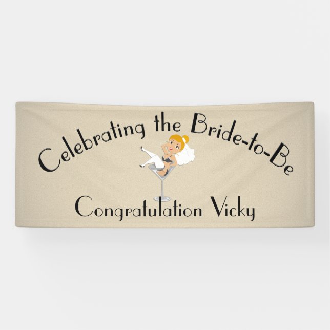 Banderoles Célébration de la mariée à la douche / Gingembre d (Horizontal)