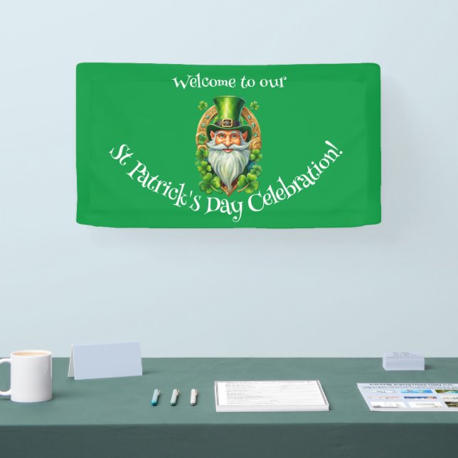Banderoles Célébration de la Saint-Patrick Leprechaun  (Salon professionnel)