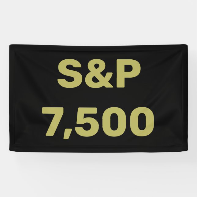 Banderoles Célébration de l'indice boursier S&P 7 500 (Horizontal)