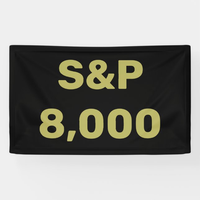 Banderoles Célébration de l'indice boursier S&P 8 000 (Horizontal)