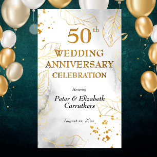 Banderoles Célébration d'or du 50e anniversaire de mariage
