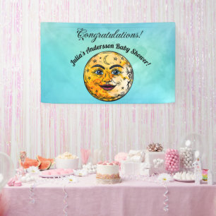 Banderoles Célébration du Baby shower de la Lune