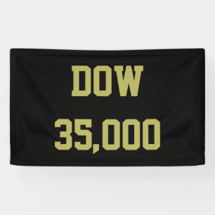 Banderoles Célébration du marché Stock Dow 35000