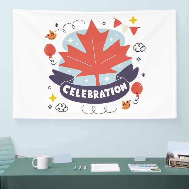 Banderoles Célébration festive de la feuille d'érable (Salon professionnel)