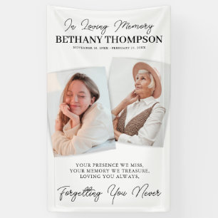 Banderoles Célébration funéraire de la vie 2 Mémorial photo