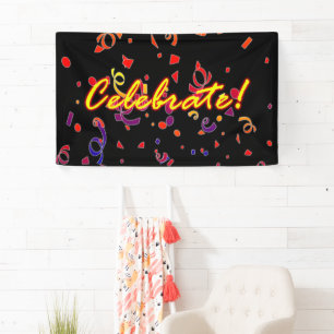 Banderoles Célébrer Confetti Black