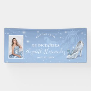 Banderoles Cendrillon Robe Bleu Clair Photo de Quinceañera d'