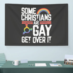 Banderoles  Certains chrétiens sont gays, passez à autre chos