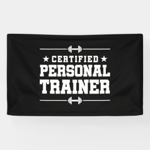Banderoles Certifié Personal Trainer Fitness Coach Gym Train