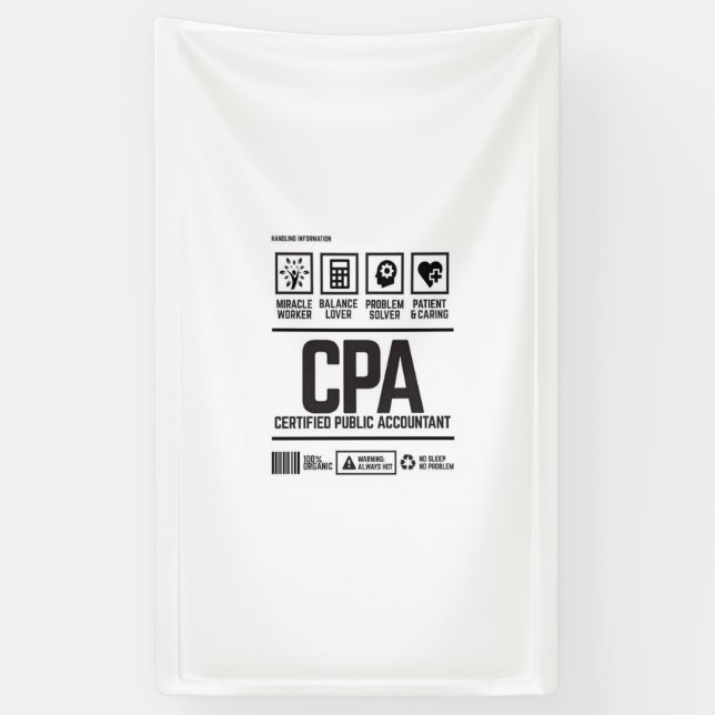 Banderoles certified public accountant-CPA (Vertical)