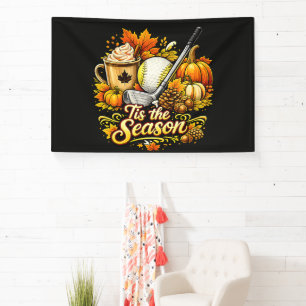 Banderoles C'est la saison Café épicé à la citrouille de golf
