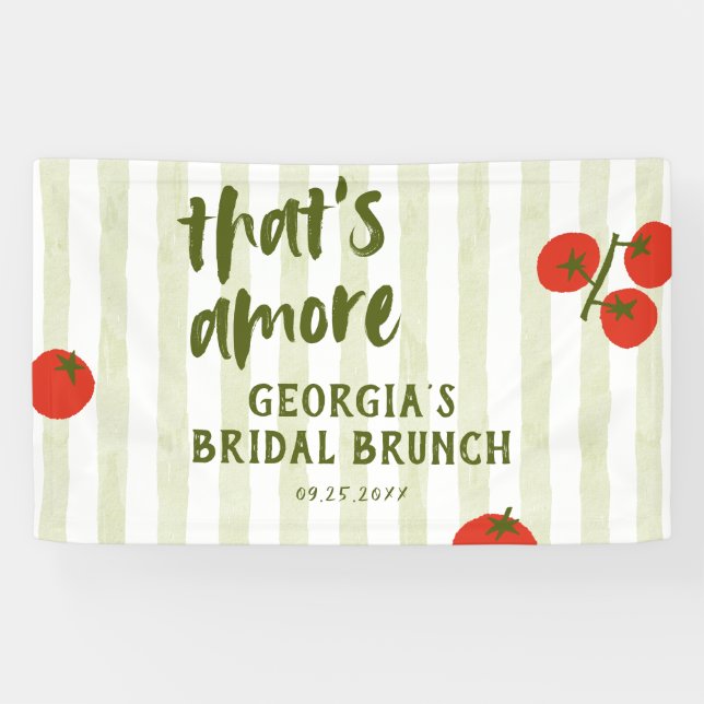 Banderoles C'est l'Amour: Réception de Mariage aux Tomates (Horizontal)