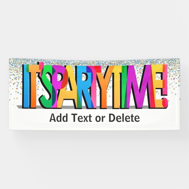 Banderoles C'est l'heure de la fête (Horizontal)