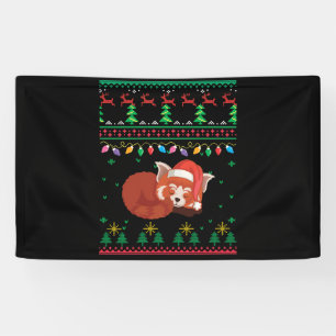 Banderoles C'Est Mon Pjama Rouge Panda laide de Noël
