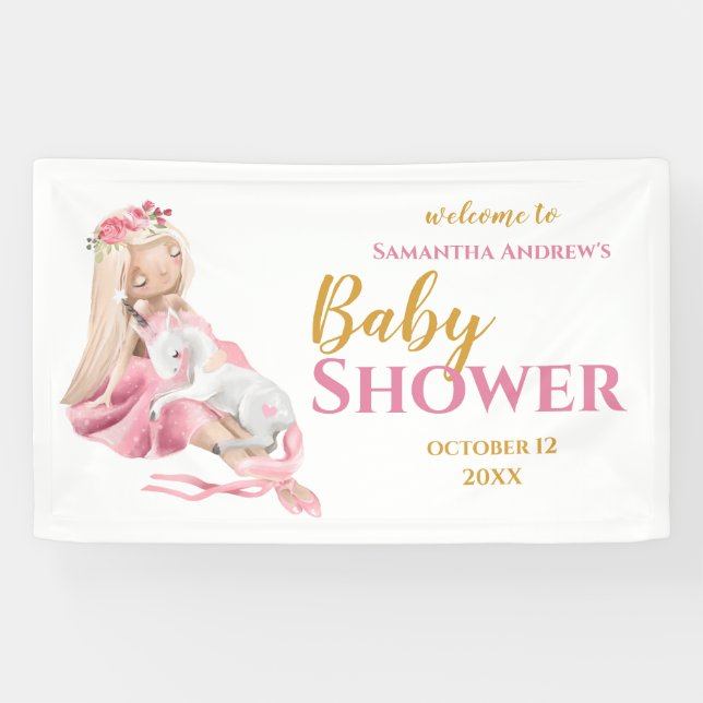 Banderoles C'est un Baby shower Ballerina magnifique fille (Horizontal)