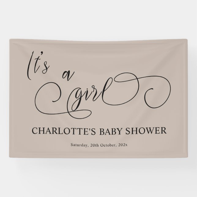 Banderoles C'est un Baby shower de calligraphie minimale mode (Horizontal)