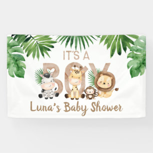 Banderoles C'est un Baby shower de Safari Garçon