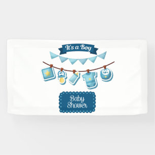 Banderoles C'est un Baby shower garçon 1.6x3 Vinyl Banner