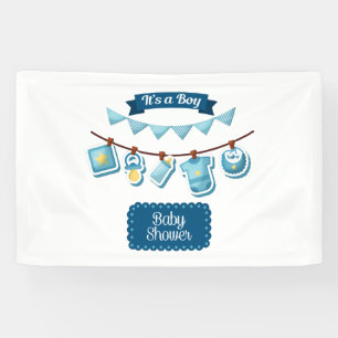 Banderoles C'est un Baby shower garçon 2.5x4 Vinyl Banner
