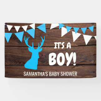 Banderoles C'EST UN GARÇON ! Baby shower Rustique personnalis