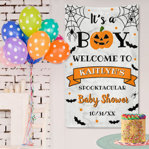 Banderoles "C'est un garçon" Citrouille Baby shower d'Hallowe