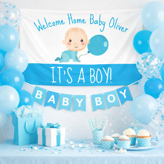 Banderoles C'est un petit Bleu Bleu Bienvenue à la maison