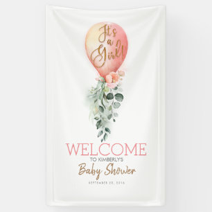Banderoles C'est une fille Blush rose Baby shower Bienvenue