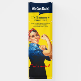 Banderoles C'est votre fête personnalisée de Rosie Vertical