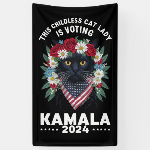 Banderoles Cette Femme-Chat Sans Enfant Vote Kamala