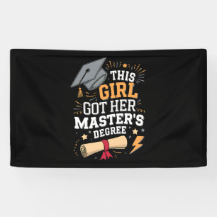 Banderoles Cette fille a obtenu son diplôme de master
