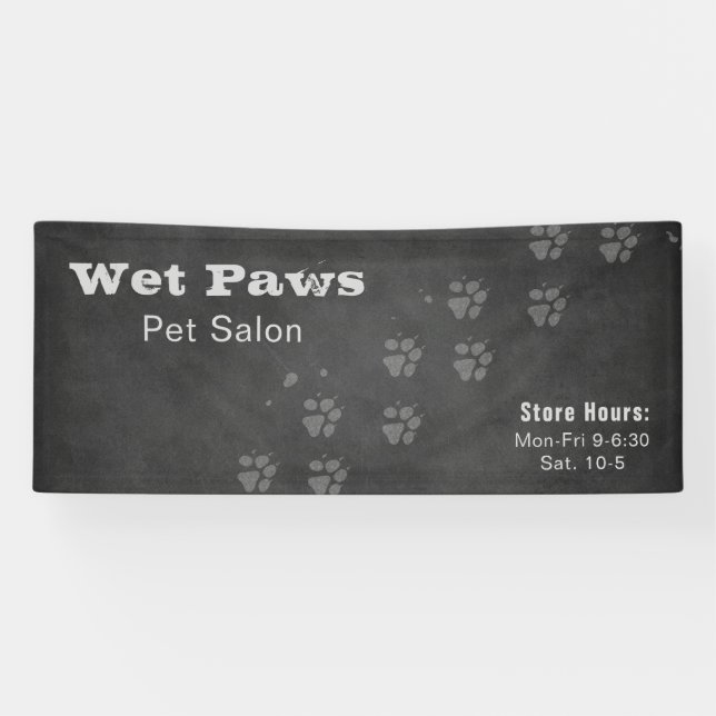 Banderoles Chalkboard Dog Grooming Services (Horizontal)