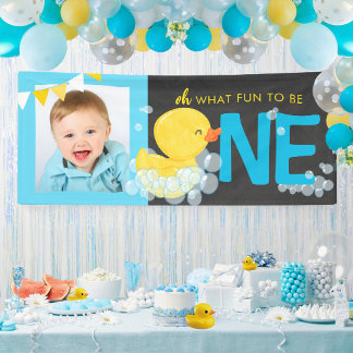 Banderoles Chalkboard Watercolor Canard Oh What Fun Photo Par