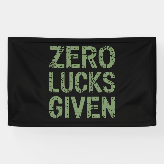 Banderoles Chance zéro pour la Saint-Patrick hilarante (Horizontal)