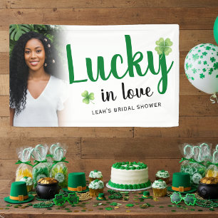 Banderoles Chanceux en amour Saint Patrick Photo Bridal Showe