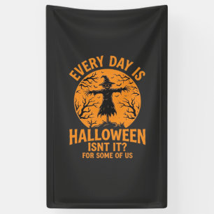 Banderoles Chaque Jour Est Halloween Épouvantail Sorcière Con