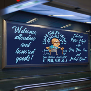 Banderoles Charité des seniors à la mode rétro