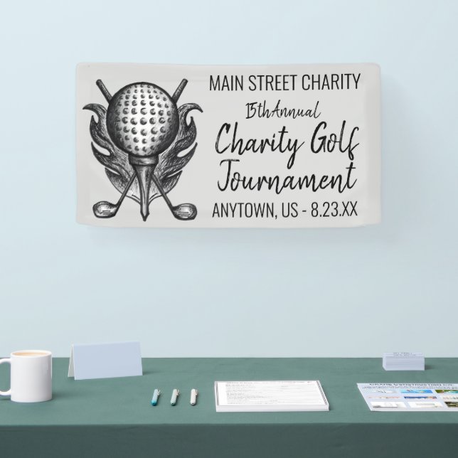 Banderoles Charity Golf Tournoi Ball Tee Clubs Course (Salon professionnel)
