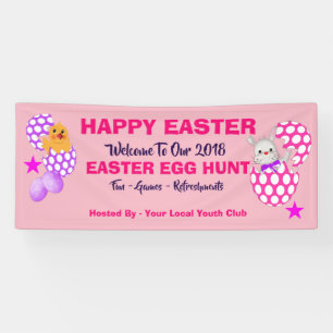 Banderoles Chasse aux oeufs de Pâques Enfants mignonnes