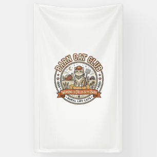 Banderoles Chat de grange Club Chat Agriculteur Animal de fer